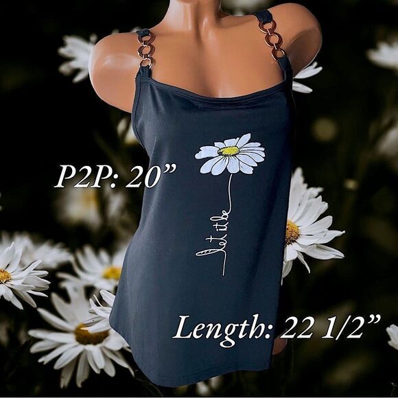 S❤️LD! Let it Be l Tank Top l Daisy l Gold Hardware l XXL - Picture 3 of 8